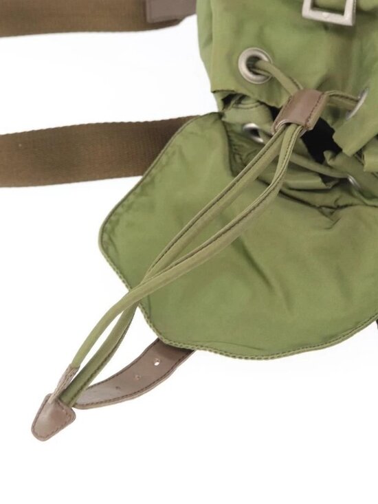 PRADA Backpack Nylon Green Silver main image 14